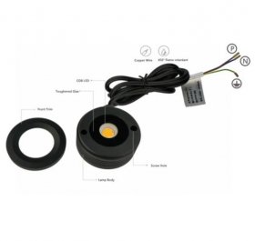 2Pack 5W Waterproof LED Puck Light IP65 Rated LED Undercabinet Light Dimmable Outdoor LED Wall Light