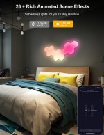 Hexagon Lights Smart App Control RGB Hexagon LED Lights for Wall or Desktop with Music Sync for Gaming Room Streaming Decor