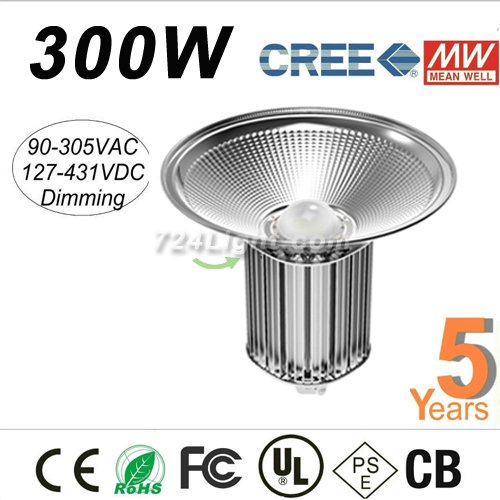 300W LED High Bay Light For Industrial Outdoor Lighting With Mean Well Power Supply