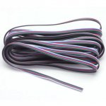 22Guage RGBW RGBWW LED Strip Extension Cable 5pin 5Color Stand Wire Bonded Flat Cable for SMD5050 RGBW RGBWW Color