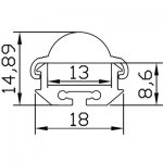 PB-AP-GL-039-30 LED Aluminium Channel 1 Meter(39.4inch) LED profile With 30 Degrees Lens For Rigid LED Module 5630 2835 5050 LED Strip