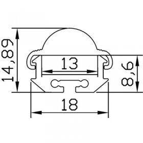 PB-AP-GL-039-30 LED Aluminium Channel 1 Meter(39.4inch) LED profile With 30 Degrees Lens For Rigid LED Module 5630 2835 5050 LED Strip