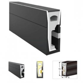 16.4FT(5Meters) 06*16mm 120° Side Insert Top Emitting IP67 Waterproof Flexible Full Black Silicon LED NEON Tube Housing Fit for 8mm Wide LED Strip Light