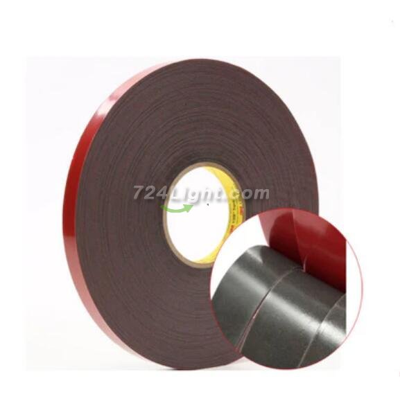 30M (100Feet) Roll 1mm Thick Red Coating VHB Tape, Heavy Duty Mounting Tape Adhesive, Foam Tape for Led Strip Lights, Home and Office Decoration