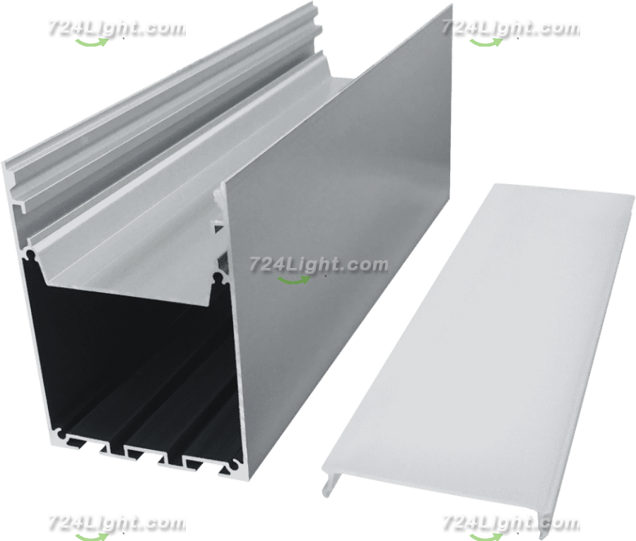 5 cm wide square mask three-sided luminous high-end engineering line light hard light bar aluminum groove shell kit