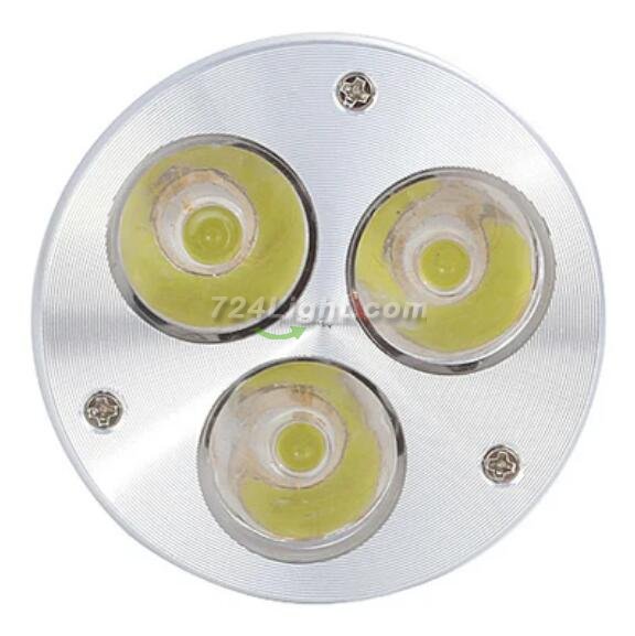 4Pack 3W(3x1W) 120V/220V AC LED Spotlight GU10 Bi-Pin Base LED Light Bulb Aluminum Housing 30° Beam Angle