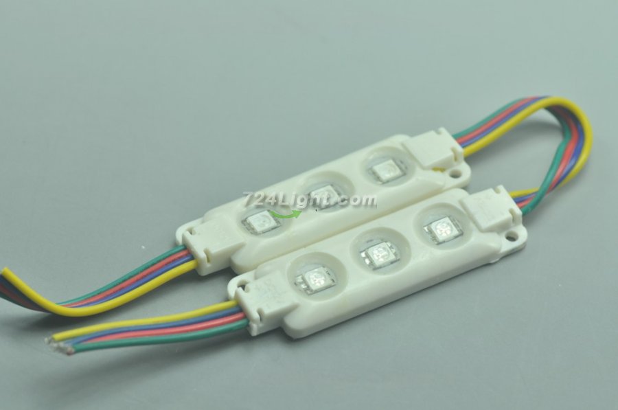 5050 SMD LED Modules RGB 3 LED 5050 Modules 68x20MM 12V 0.75W Waterproof Modules