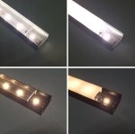 Black LED Profile U02 9x17mm U-Shape LED Aluminum Channel System