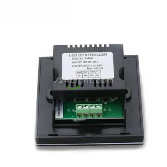 12V-24V DC TM06 Wall Panel Touchable Color Ring LED Dimmer Controller for Single Color LED Strips