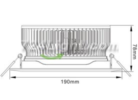 21W LD-CL-CPS-01-21W LED Down Light Cut-out 160mm Diameter 7.5" White Recessed Dimmable/Non-Dimmable LED Down Light