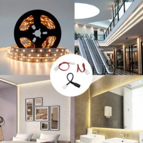 LED Strip Connector Kit for 2835/3528/5050 2Pin Single Color Strip Light, Includes 4 X 2 Pin 10mm Strip to Wire Jumper, 4 X 2Pin 10mm Strip to Strip Jumper, 2 X 2 Pin 10mm Strip to DC Cable Jumper