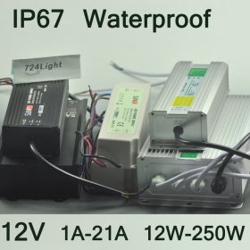 12V LED Waterproof Power Supply 20W 35W 60W 75W 100W LED Power Supplies Waterproof IP67 For LED Strips LED Lighting