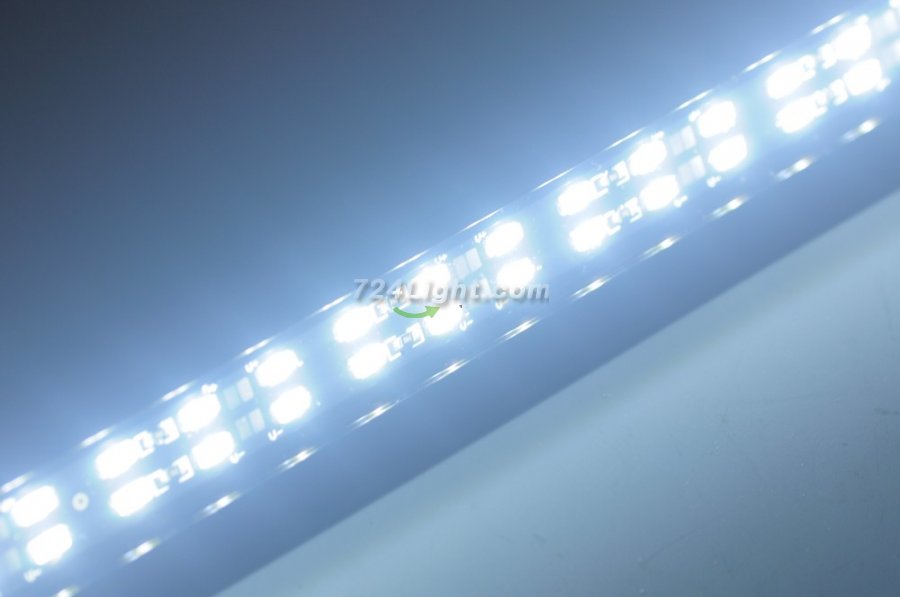 Black 0.5Meter Double Row Waterproof LED Strip Bar 20inch 5630 Rigid LED Strip 12V With DC connector 72LEDs/M