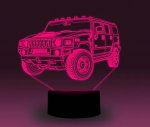 Transportation Images 3D Illusion LED Night Light w/ 16 Colors Remote Touch Switch Adjustable Brightness for Kids Bedroom Decoration