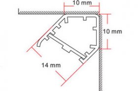 V LED Aluminium Channel 1 meter(39.4inch) LED Profile For Counter