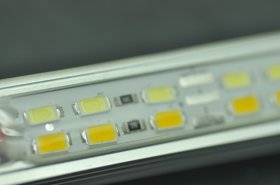 1Meter Super Slim Double Row LED Strip Bar Pure White Warm White 39.3inch 5630 Rigid LED Strip 12V 144LEDs/M Double Color Temperature