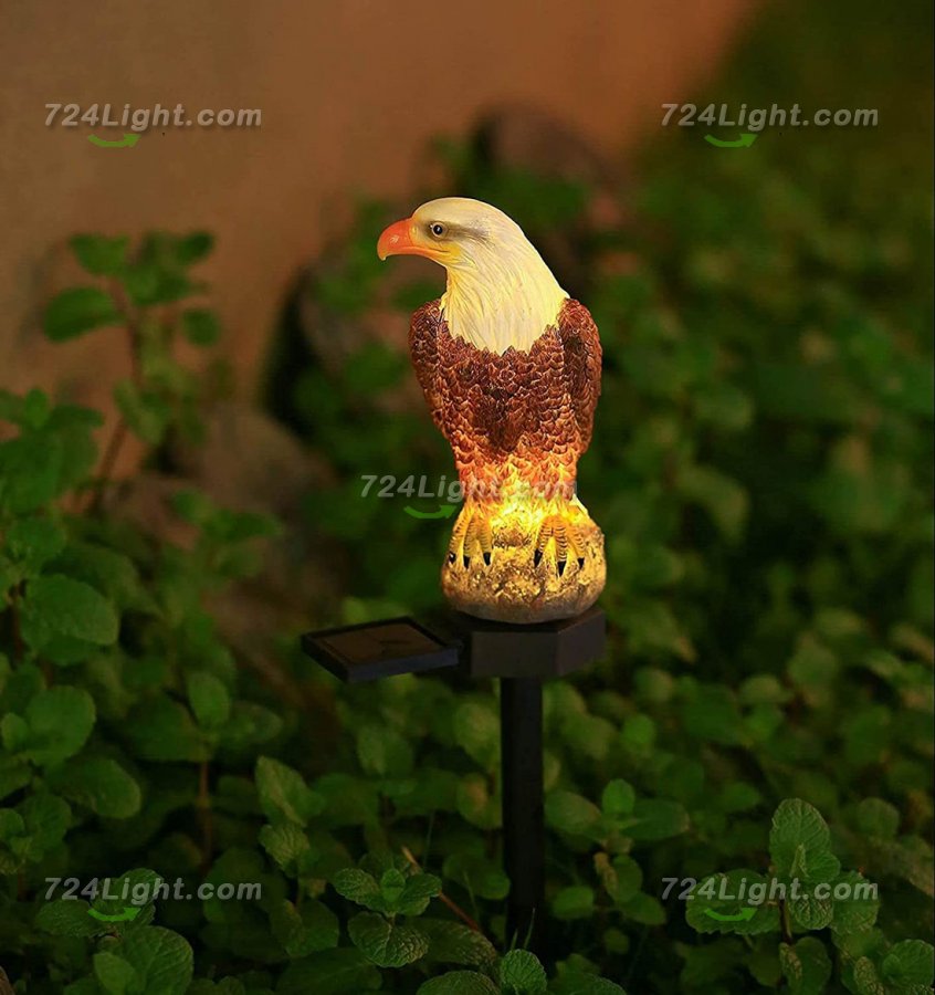 Solar Eagle Lights, Eagle Figurine Solar Stake Light Outdoor Waterproof for Garden, Lawn,Patio,Landscape Decoration