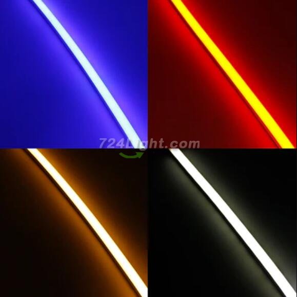 1M/5M/10M/20M Pack of T1010 LED Neon Light Housing Kit with End Caps and Mounting Clips, Flexible Neon Channel Fit for 6mm Wide LED Strip Lights