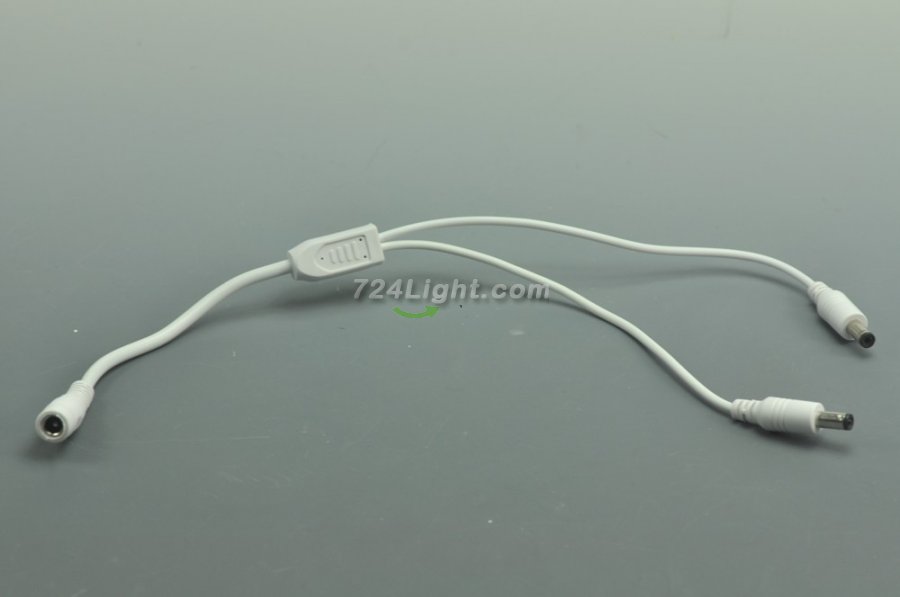 Compact Power Supply to Splitter White Cable LED Light Power Splitter DC 1 to 2 3 4 5 6 Adapter