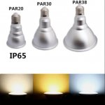 Outdoor PAR20 LED Light Bulb 7W 600Lumen (60W Equivalent) 120-degree Flood Beam E27/E26 Non-Dimmable Waterproof IP65 Par Light