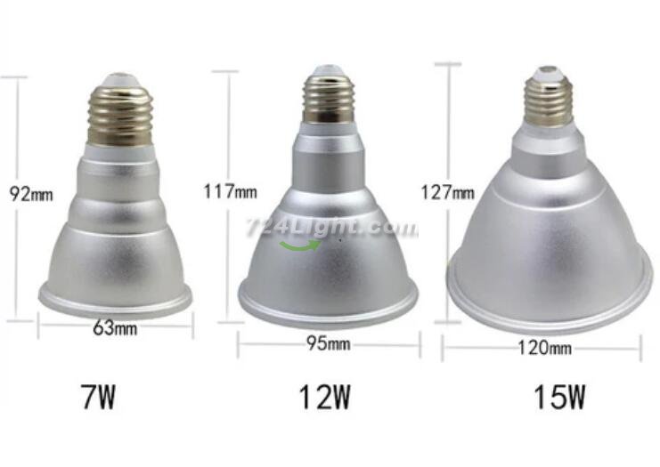 Outdoor PAR20 LED Light Bulb 7W 600Lumen (60W Equivalent) 120-degree Flood Beam E27/E26 Non-Dimmable Waterproof IP65 Par Light