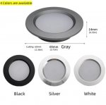 4pcs Pack LED Under Cabinet Lighting 2.5W 12VDC Ultra Thin, 3 Switches are Available Controllable Puck Light for Motorhome, Caravan, Truck, Kitchen, Wine Cabinet, Wardrobe