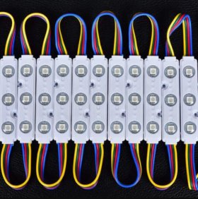 20pcs/pack RGB Color Changing 5050 3 LED Light Module 12V 160° Beam Waterproof IP67 for Outdoor Led StoreFront Signage Lighting