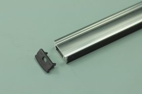 Black LED Aluminium Channel 8mm Recessed U Type LED Aluminum Channel 1 meter(39.4inch) LED Profile Inside Width 12.2mm