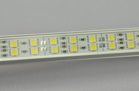 1meter Double Row 12V Waterproof LED Strip Bar 39.3inch 5050 1M Rigid LED Strip 12V With DC connector 144LEDs/M