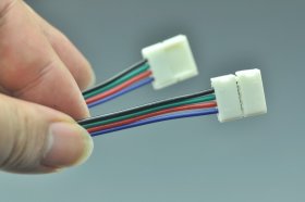 LED RGB Strip 10mm 4Pin Connector For 3528/5050 Multicolor LED Strip Easy Connect Cord Clip