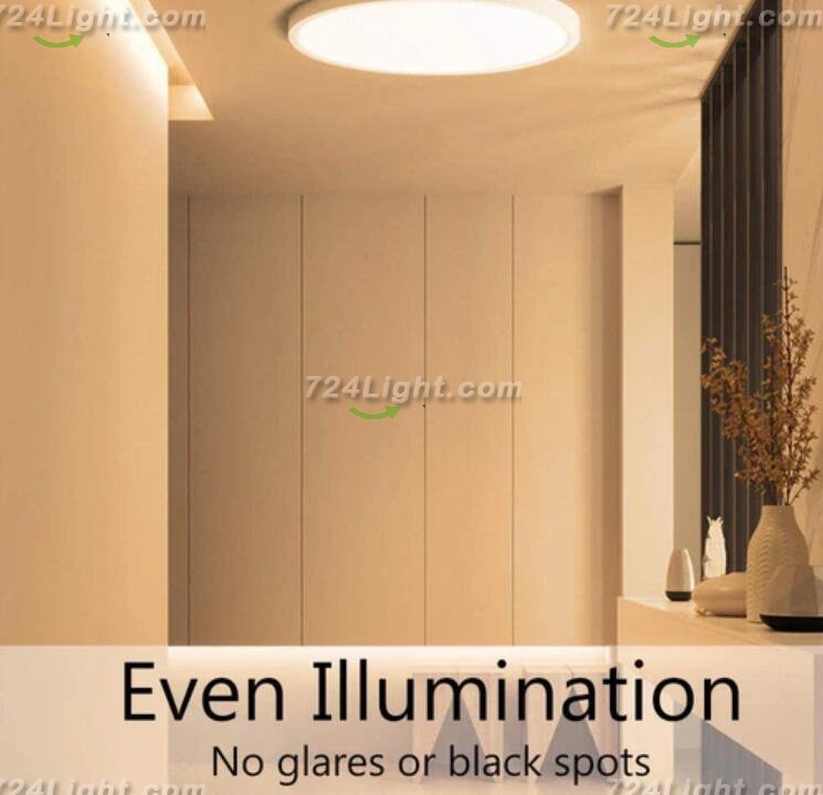 18.9 Inch 36W Ultrathin Modern LED Ceiling Light for Bedroom, Kitchen, Bathroom
