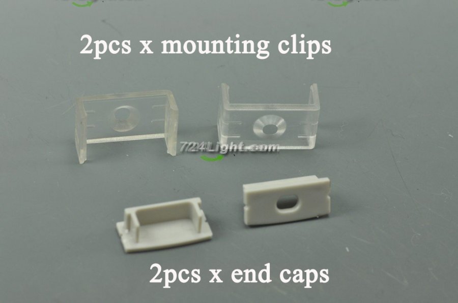 Additional LED Channel additional end caps and mounting clips - Click Image to Close