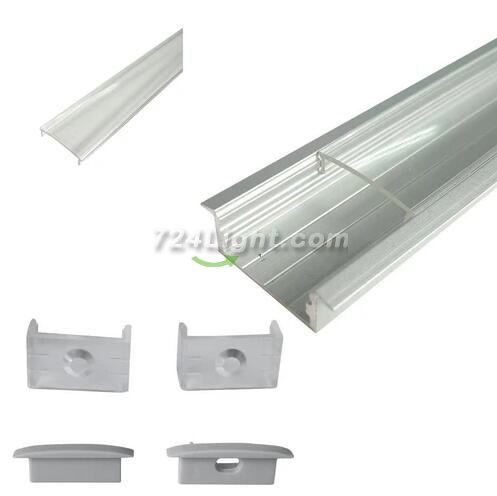 Silver U03 Profile 10x30mm U-Shape LED Aluminum Channel System Aluminum Profile