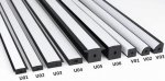 Black LED Profile U02 9x17mm U-Shape LED Aluminum Channel System