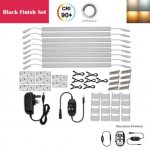 C-Series 8 Pack (8*3W) Dimmable CRI 90 Ultra Thin 12inch Linkable Linear LED Under Cabinet Lights with Dimmer & Power Adapter
