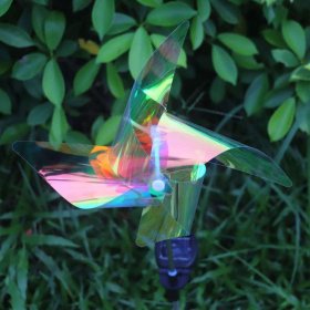 Solar Outdoor Lights Pinwheels Decorative-Colorful, for Garden Pathway Yard House-2 Pack