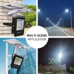 200W Solar Flood Light, IP67 Waterproof LED Flood Light Super Bright Garden Lighting Solar Street Light