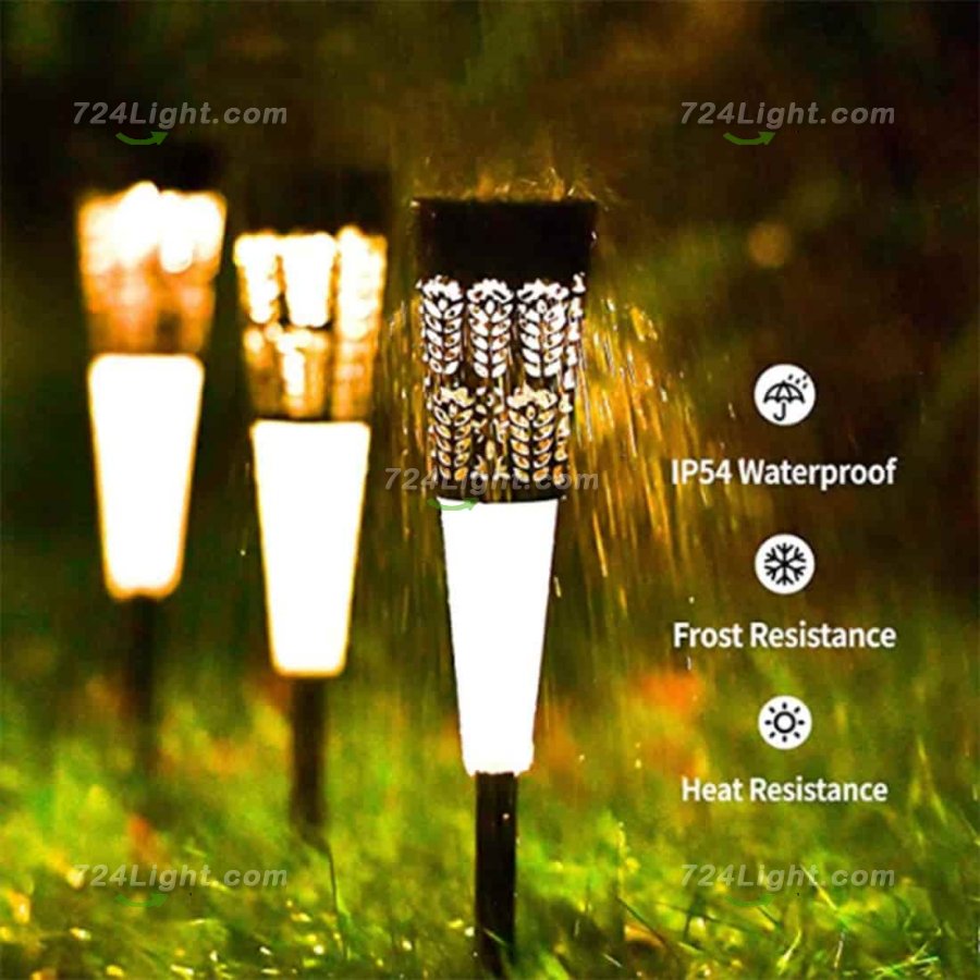 Solar Garden Lights, Waterproof Multi-Colored Solar Landscape Lights for Yard, Patio, Walkway, Garden Decor(2 Pack)