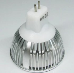 4Pack 3W(3x1W) 12V AC/DC LED Spotlight MR16 LED Bulb Light GU5.3 Bi-Pin Base Aluminum Housing 30° Beam Angle