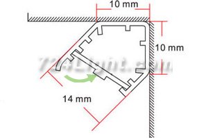 V LED Aluminium Channel 1 meter(39.4inch) LED Profile For Counter