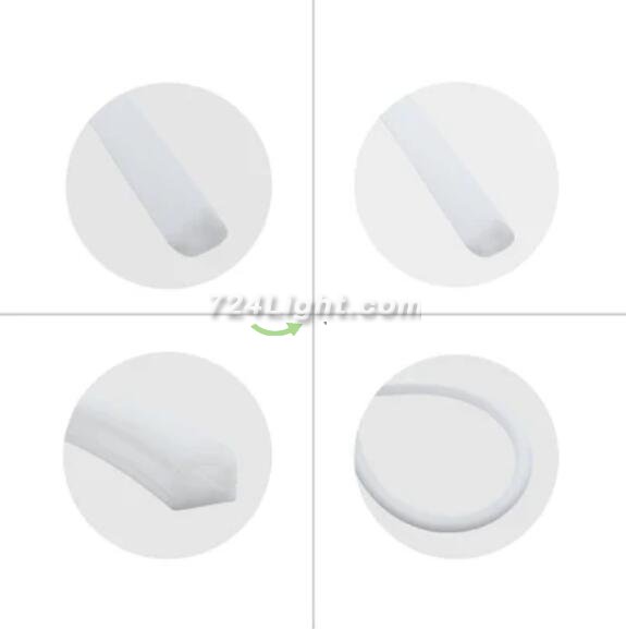1M/5M/10M/20M Pack of T1313 LED Neon Light Housing Kit with End Caps and Mounting Clips, Flexible Neon Channel Fit for 8mm Wide LED Strip Lights