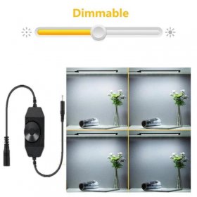 6 Pack 7mm Thick Silver Finish LED Under Cabinet Lighting Kit Dimmable 1800LM CRI90 SMD2835 12V 30W with Dimmer & Power SUpply Included