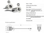 8pcs Pack 1W/3W DC12-24V IP67 LED Step Light Stainless Steel Inground LED Light with Anti-glare Half Moon Brushed Lens