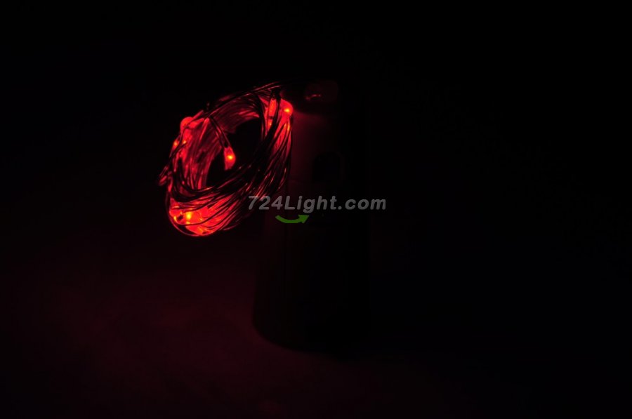 Hot style light-emitting led red wine cork light string of copper wire light string of 20 light lamp