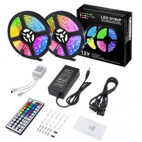 RGB LED Strip Lights 16.4FT/5M SMD5050 300led Waterproof RGB Color Changing LED Strip Light Kit