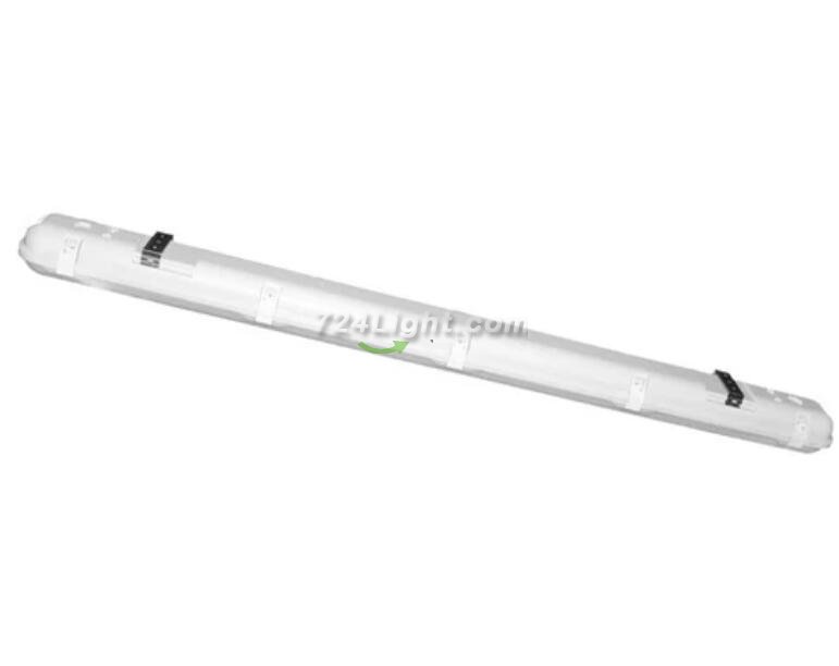 Milky White Cover T8 LED Tube Lights with Striped Clear Tri-proof T8 Tube Fixture for Single Tube