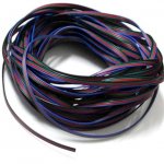 22Guage RGB LED Strip Extension Cable 4pin 4Color Stand Wire Bonded Flat Cable for SMD5050 3528 RGB Color