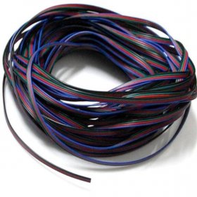 22Guage RGB LED Strip Extension Cable 4pin 4Color Stand Wire Bonded Flat Cable for SMD5050 3528 RGB Color