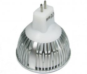 4Pack 3W(3x1W) 12V AC/DC LED Spotlight MR16 LED Bulb Light GU5.3 Bi-Pin Base Aluminum Housing 30° Beam Angle