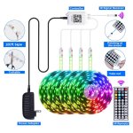 75ft LED Lights for Bedroom, RGB LED Strip Lights for Living Room, Party Decor with Dimmable Lighting, Bright Adjustable Colors, and 8 Lighting Modes, Adhesive Backing